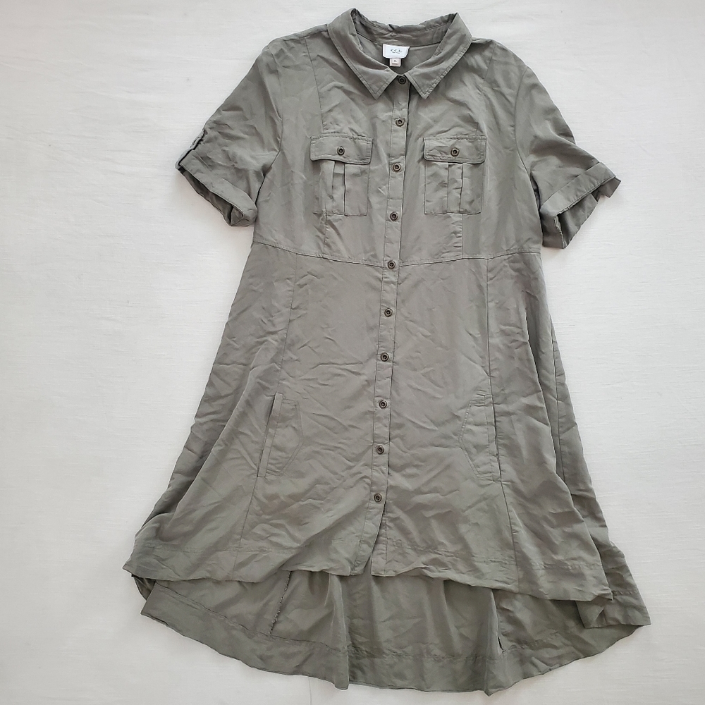 Eci New York Army green dress xl